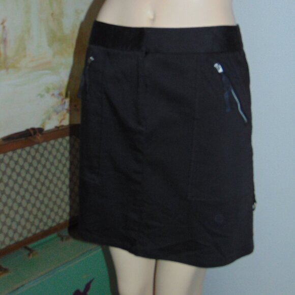 Punk Ideology Black Zippered Cotton Stretch Mini Skirt Grunge Whimsigoth Womens - Picture 2 of 8